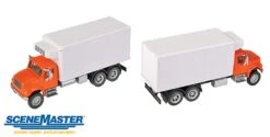 Walthers SceneMaster International 4900 Truck - Assembled -- Dual-Axle Refrigerated Van (orange Ca