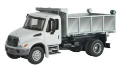 Walthers SceneMaster International? 4300 Single-Axle Dump Truck - Assembled -- White With Utility