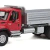 Walthers SceneMaster International? 7600 3-Axle Heavy-Duty Dump Truck - Assembled -- Red Cab, Silv
