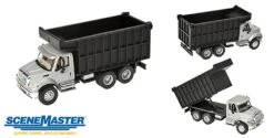 Walthers SceneMaster International 7600 Truck - Assembled -- Dual-Axle Coal Truck (silver Cab W/bl