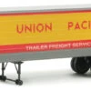 Walthers SceneMaster 35' Fluted-Side Trailer 2-Pack - Assembled -- Union Pacific (Armour Yellow, R