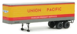 Walthers SceneMaster 35' Fluted-Side Trailer 2-Pack - Assembled -- Union Pacific (Armour Yellow, R