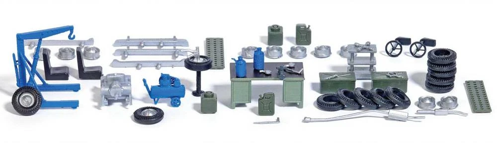 Walthers SceneMaster Garage Detail Set -- 45 Piece Set - HO 1 Walthers SceneMaster Garage Detail Set -- 45 Piece Set - HO