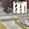 Walthers SceneMaster Quiet Crossing Lane Markers -- Kit (yellow, Black Stripes) - HO