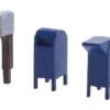 Walthers SceneMaster Roadside Mail Boxes And City Mailboxes -- Kit - HO