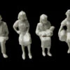 Walthers SceneMaster Sitting Figures -- Unpainted Pkg(72) - HO